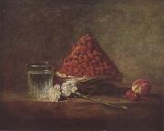 Jean Baptiste Simeon Chardin Still Life with Basket of Strawberries (mk08)